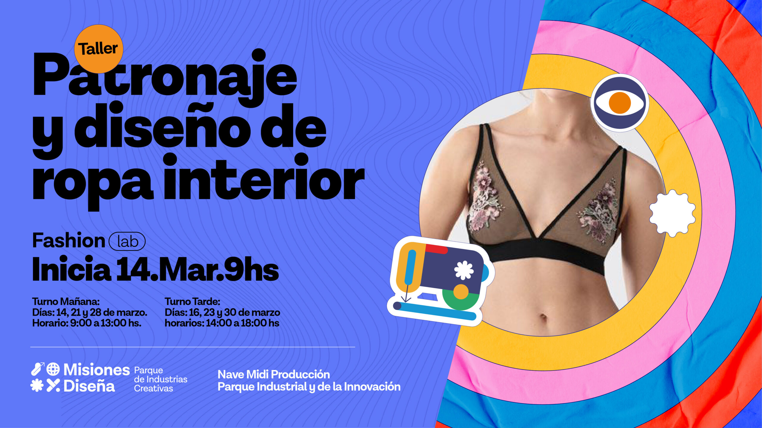 Patronaje y diseño de ropa interior Misiones Diseña MiDi midi